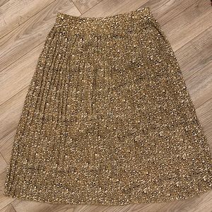 Jcrew  leopard midi skirt
